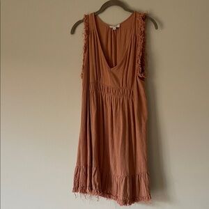 Umgee Sleeveless Tan Mini Dress